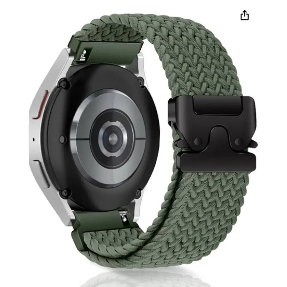 20mm Stretchy Nylon Watch Strap Samsung Galaxy Watch FE Active Green